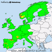 Current severe weather for Europe