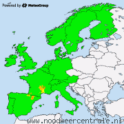 Actuele waarschuwingen voor noodweer in Europa