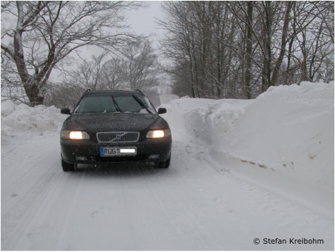 Schneeverwehungen auf Rügen