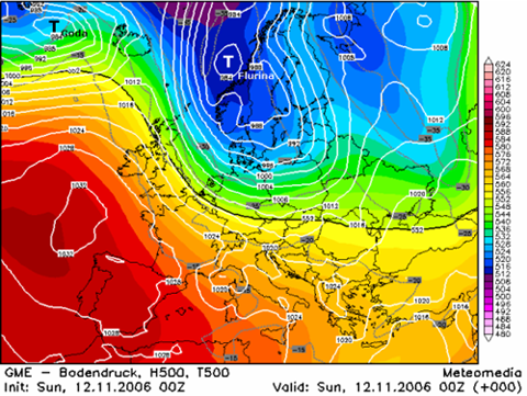 Bodendruckanalyse 12.11.2006 - 00 Z