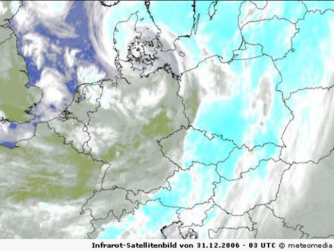 Infrarot-Satellitenbild von 31.12.2006 - 03 UTC