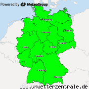 Aktuelle Unwetterwarnungen f�r Deutschland
