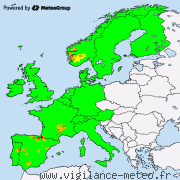 Alertes mto pour l'Europe