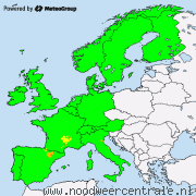 Actuele waarschuwingen voor noodweer in Europa