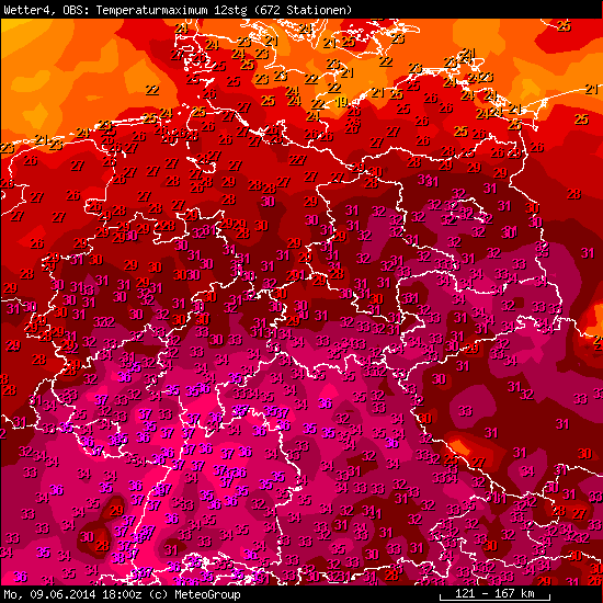 Höchsttemperaturen